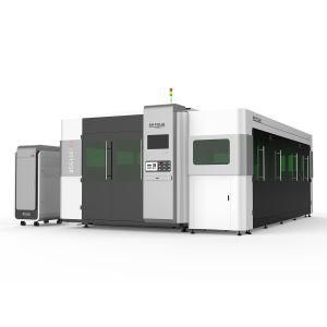 6000W CNC Hot Sale Pipe Plate Whole Cover Exchange Platform Metal Fiber Laser Cutting Machine with Ipg/Raycus Generator 3015gr