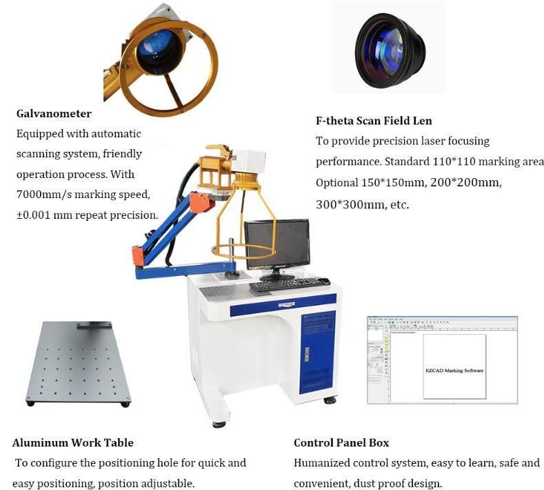 High Power Metal Bearing 30W Fiber Laser Marking Machine Price