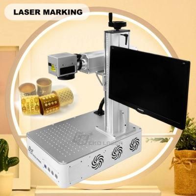 Fiber Laser Number Plate Marking Machine on Metal Plastic Logo Printing Permanent Writing