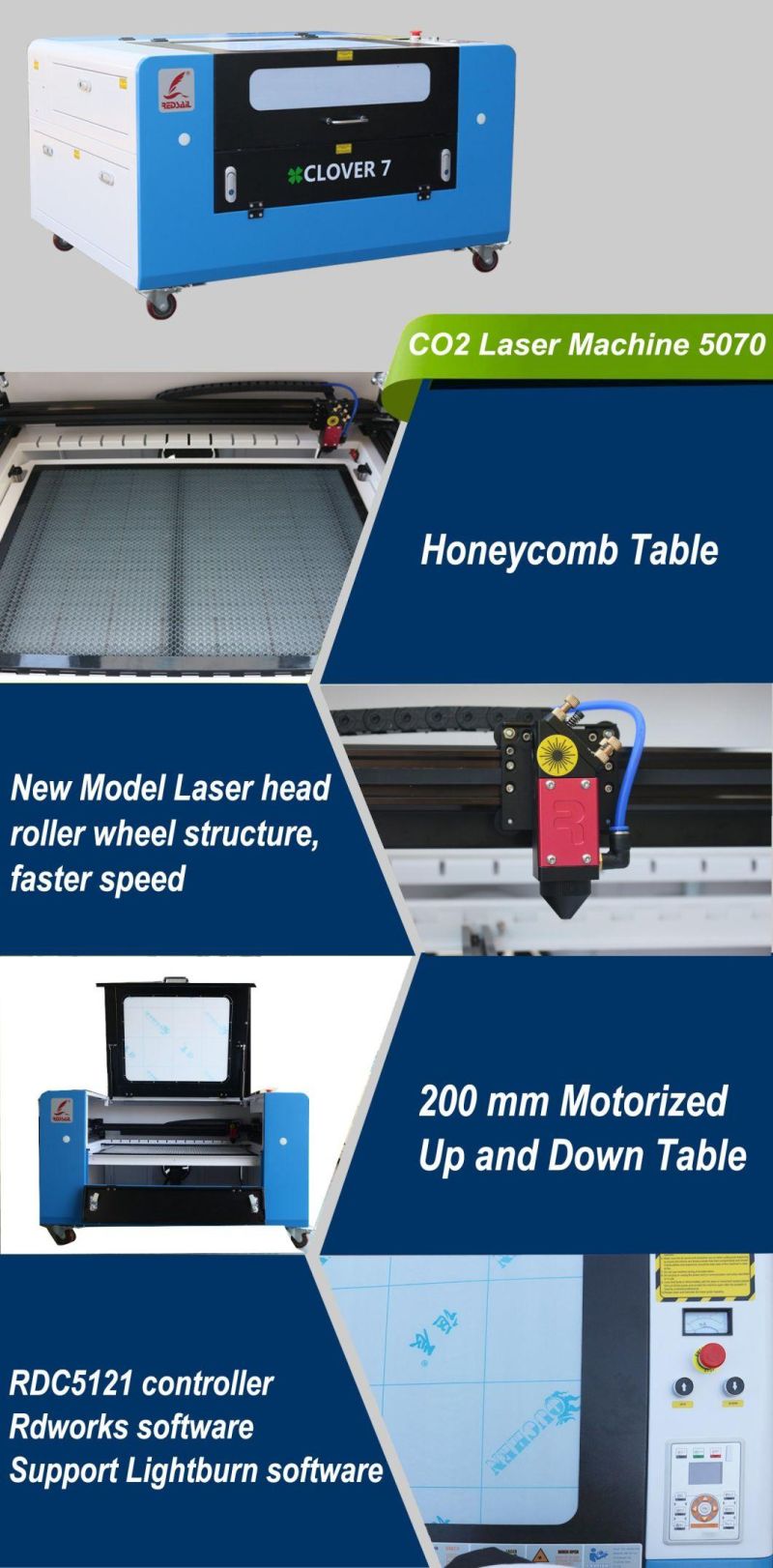20" X 28" CO2 Laser Engraving Machine with Ruida Rdc 5121