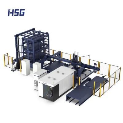 Automatic Loading and Unloading System for Metal Plates with One-to-Many Operation by Modular Extension