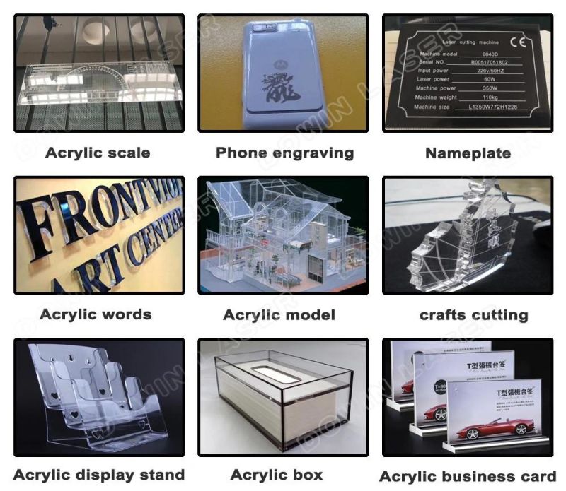 130W CNC CO2 Wood Acrylic Laser Cutting and Engraving Machine with Water Chiller CE FDA