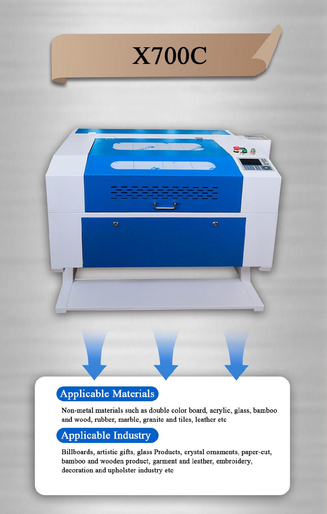 Reci 100W Laser Cutting Machine 700X500mm for Rubber Sheet Wood Cutting and Engraving