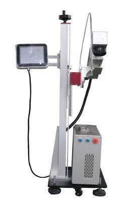Mini 30W Flying Fiber Laser Marking Machine with Conveyor Belt