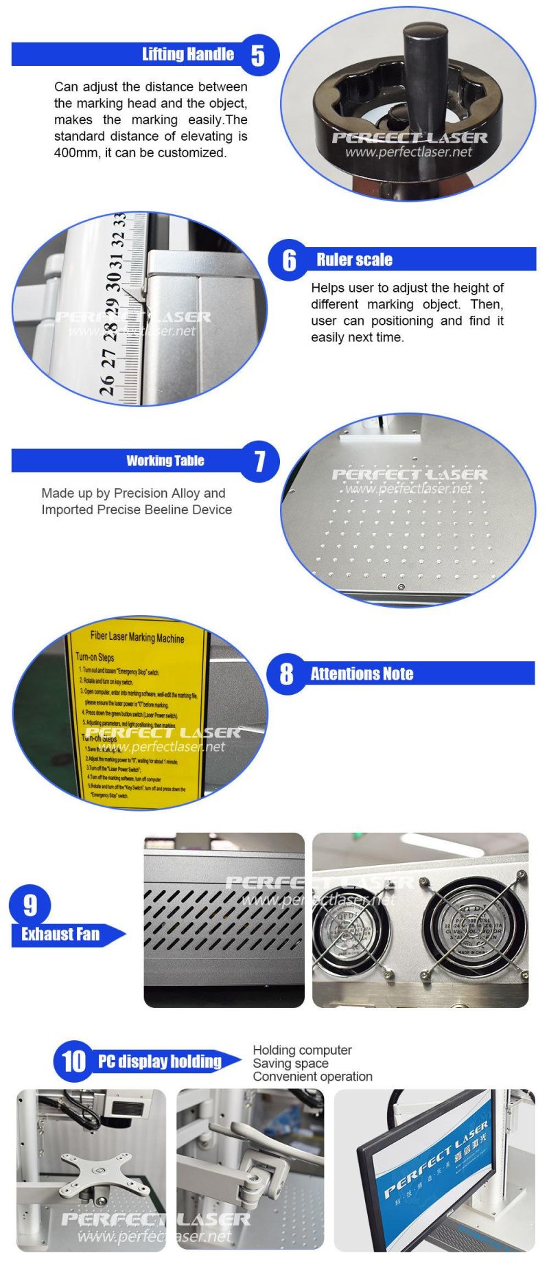 Raycus Ipg 3D Metal Aluminum Ss Fiber Laser Marking Machine