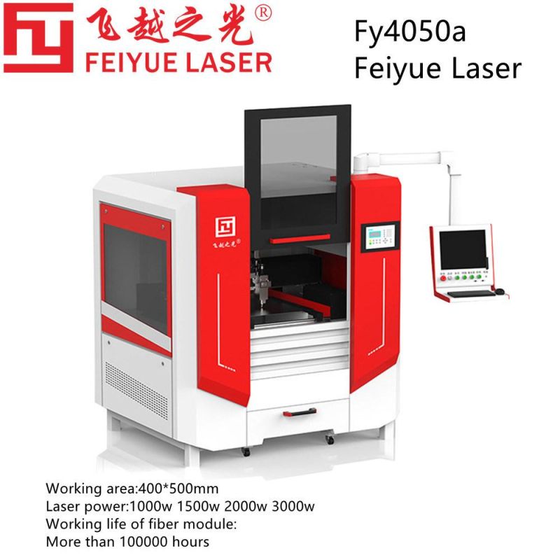 Fy4050A Stainless Steel Laser Cutting Price Feiyue Fiber Cutter Aluminum Brass Industrial Laser Cutter for Sale Jewelry CNC Laser Metal Cutting Machine for Sale