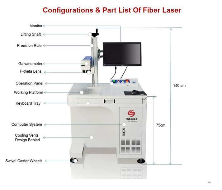 Hispeed Metal Marking Machine for Kitchen Tool Logo Engraving