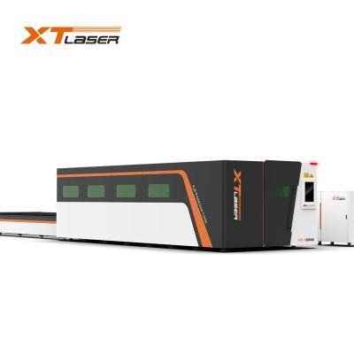 High Power Autofocus Laser Head Enclosed Fiber Laser Cutter Machine with Exchange Table and Cover