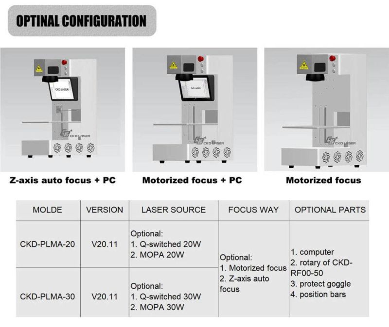 20kg E-Focus Portable Laser Marking Machine for Metal Logo Marking Date Coding