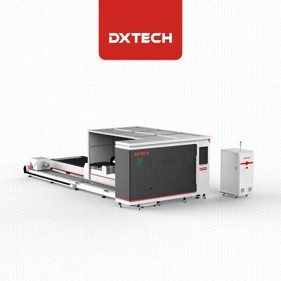 Fiber Laser Cutting Machine for Metal Sheet Tube CNC Full Cover Exchange Table Metal Plate Pipe Fiber Laser Cutter