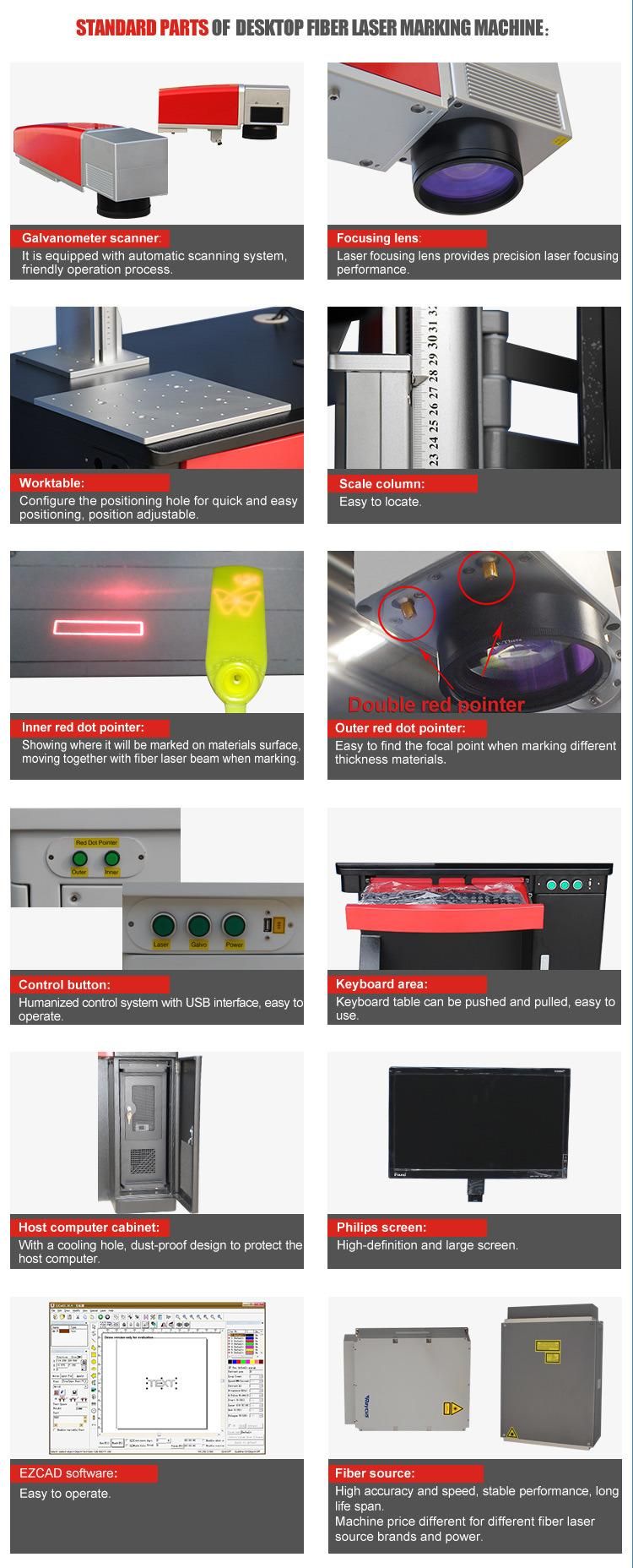 Desktop Jpt Fiber Color Laser Marking Machine for Metal