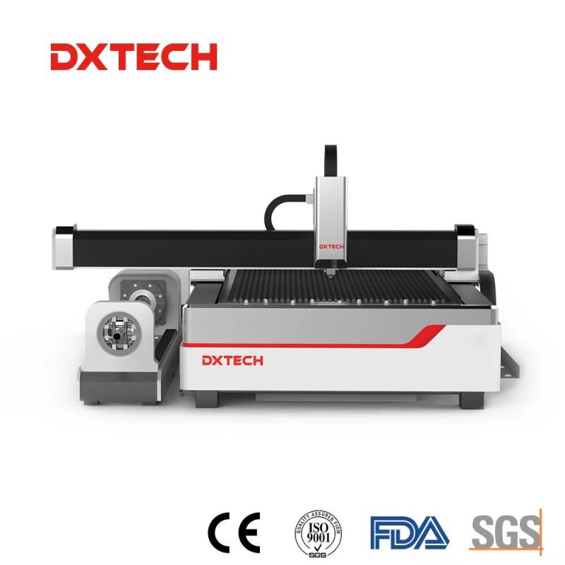 Tube and Plate CNC Metal Fiber Laser Cutting Machine for Stainless Steel, Iron, Aluminum with Powerful Servo Motor