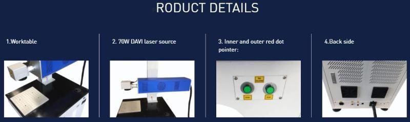 Leather Wood RF Metal Tube CO2 60W Laser Marking Machine
