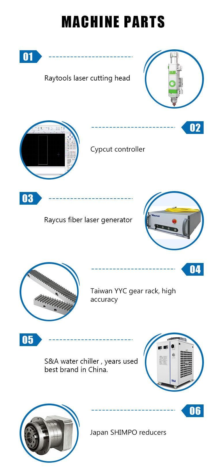 Raytools 4kw Laser Cutting Head BCS100 Torch Height Controller Cypcut Control System