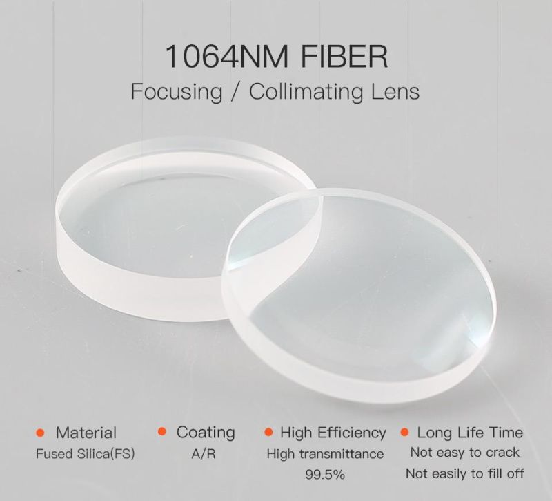 Startnow 2PCS Fiber Laser Collimator Lens D24.7-38.1 Fused Silica Focus Lens for OEM Raytools Bt240 Laser Head
