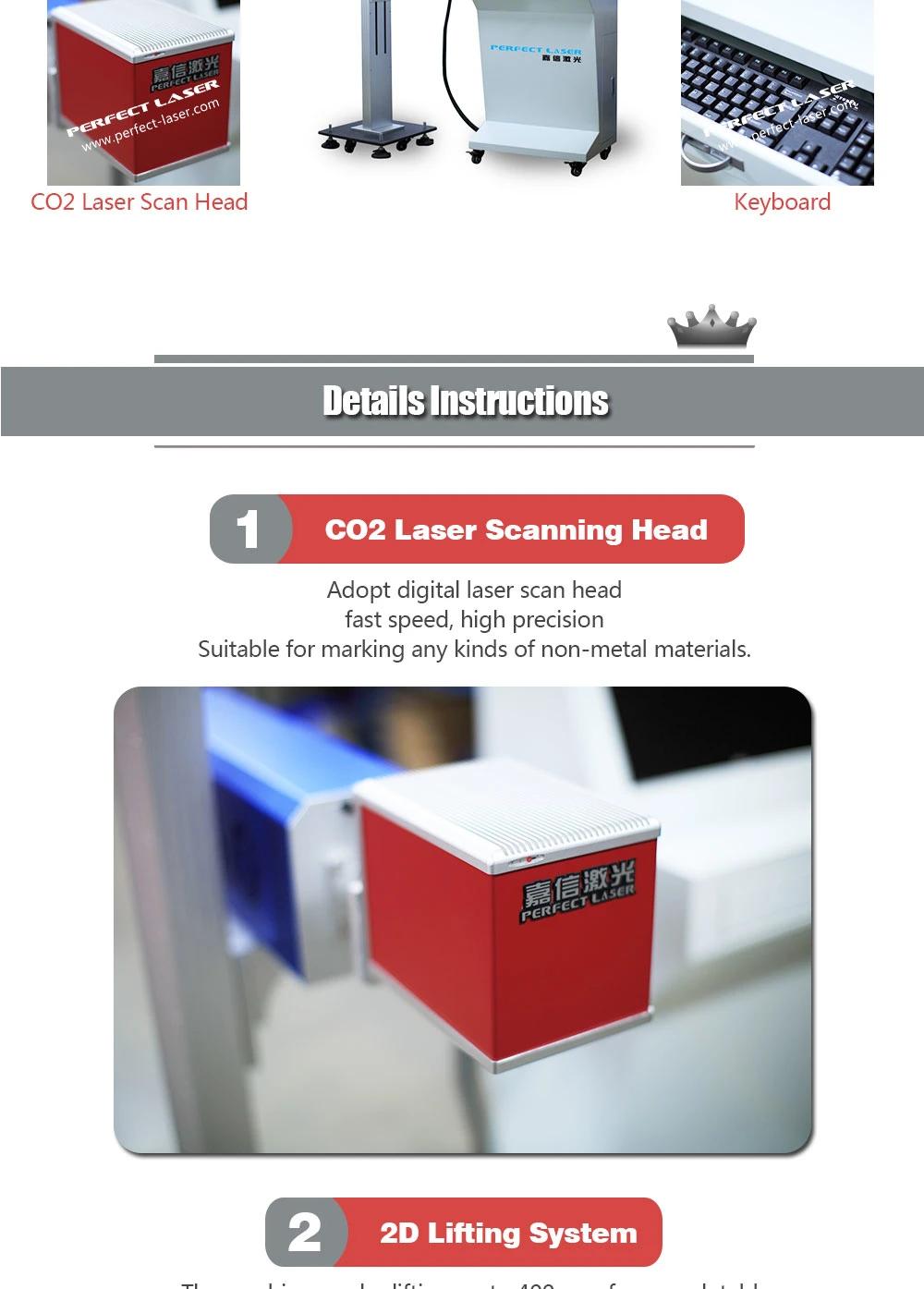 High Speed Efficiency CO2 Laser Marking Machine for Glass