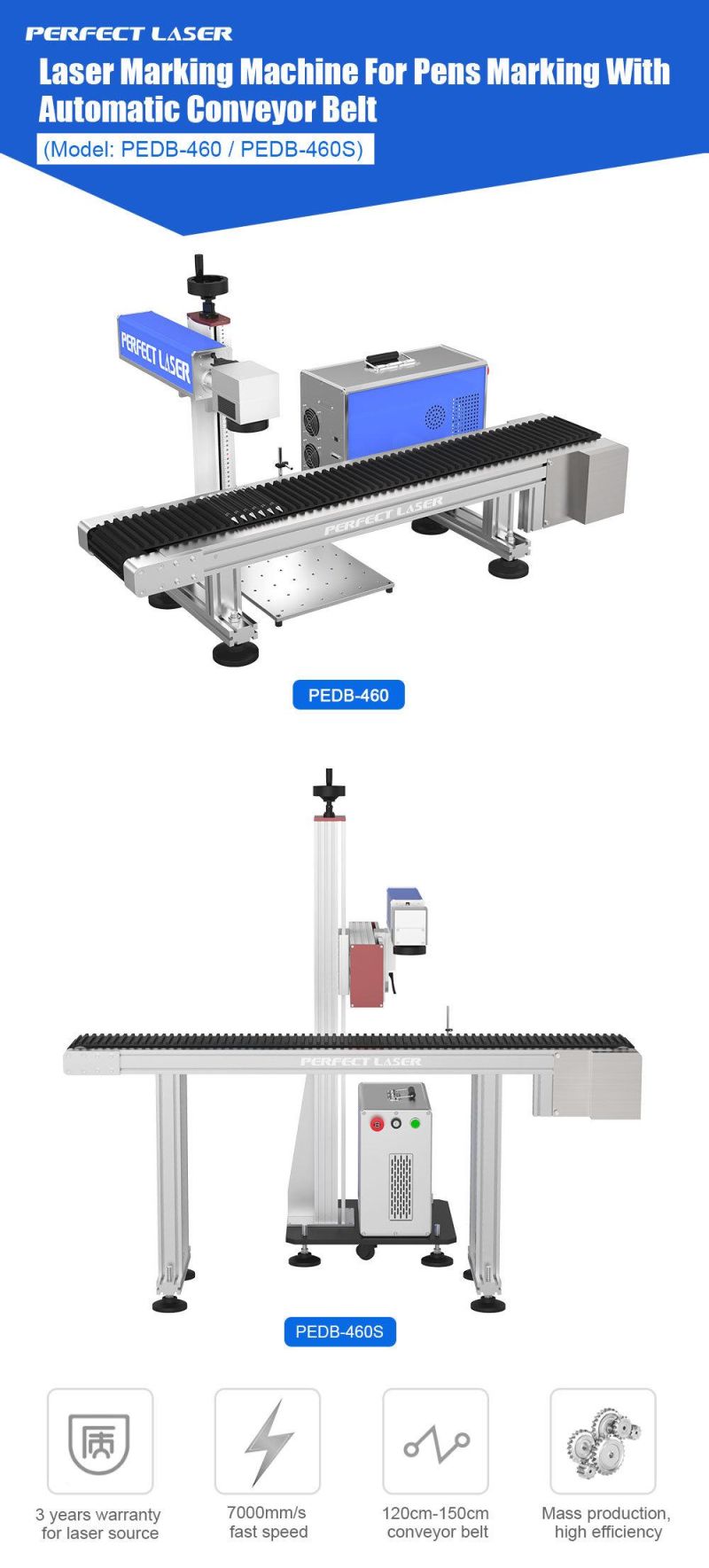 Customized Conveyor Belt Pen Fiber Laer Engraving Machine