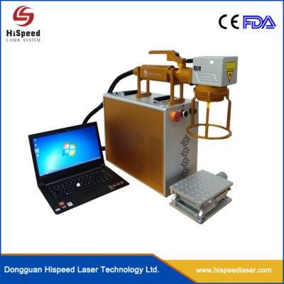 Portable Handheld Fiber Laser Engraver Mini Model Metal Laser Marking Machine From Hispeed Laser