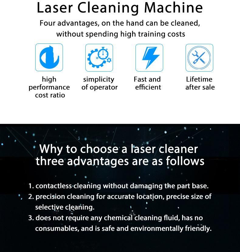 Fiber Laser Metal Cleaning Machine Remove Surface Rust Oil and Paint