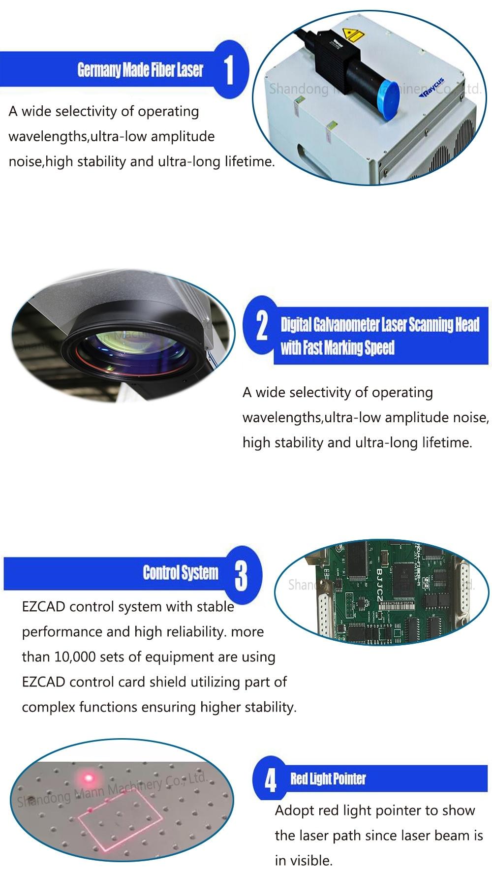50W Fiber Laser Marking Machinery for Ring, PVC, Auto Parts
