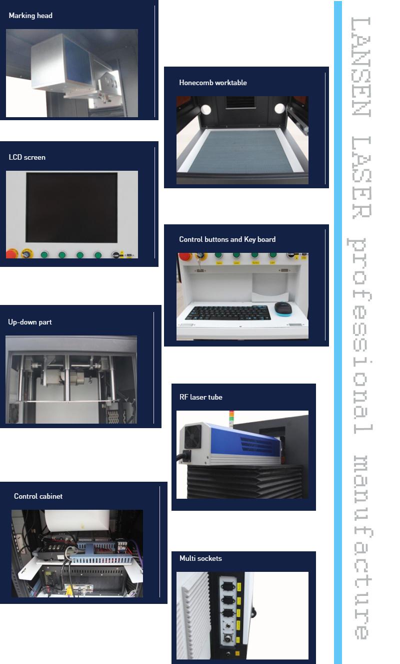 Dynamic Focus CO2 Laser Marking Engraving Machine RF Metal Tube
