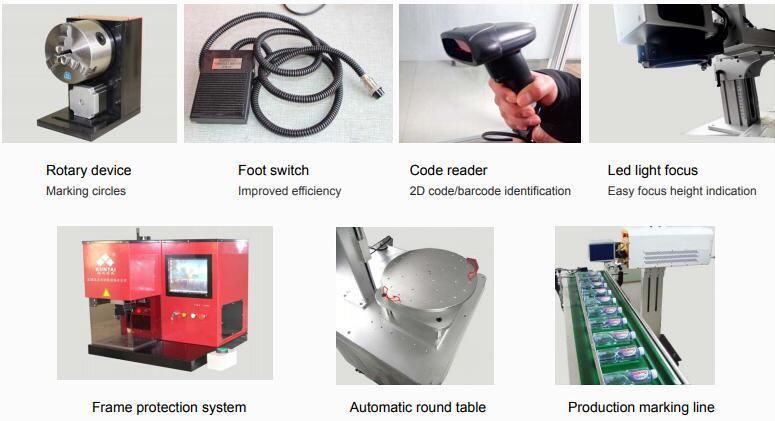 30W Online CO2 Laser Marking Machine for Textile Logo PU Wood