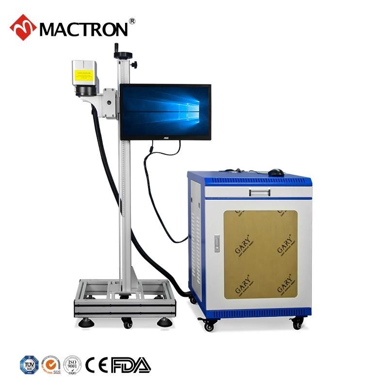 Industrial Desktop Fiber Laser Marking Machine 30W Laser Printer for Pipe