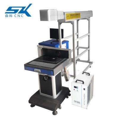 China Brand Senke Lift Table Big Size Plastic Wood Leather CO2 Laser Marking Machine