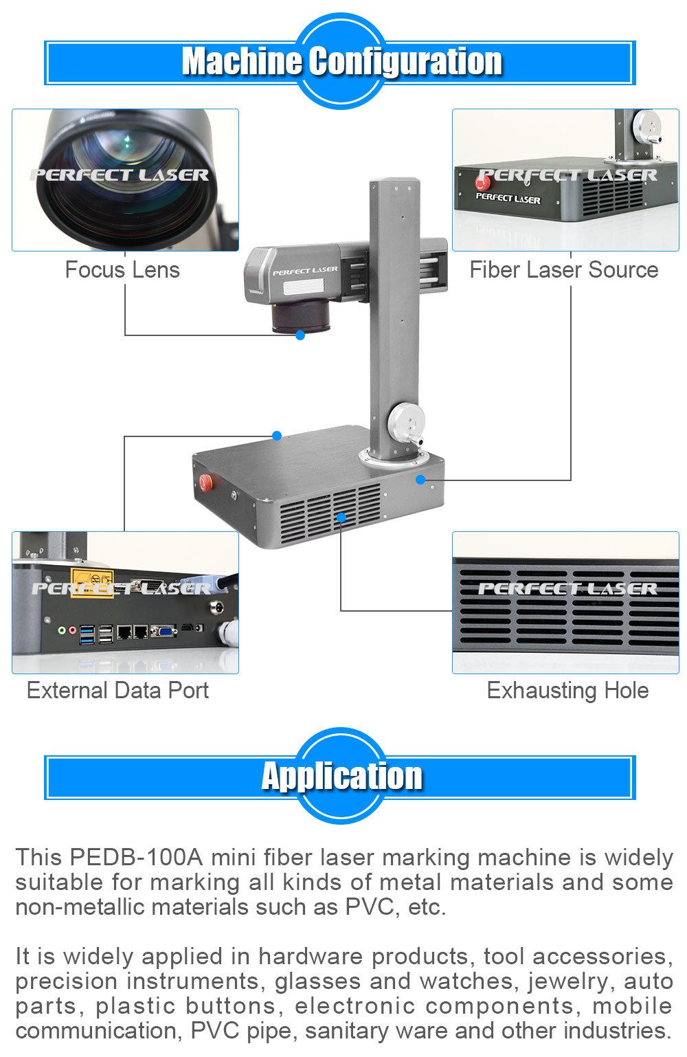 Mini 20W Laser Marking Machine Printing Logo for Metal