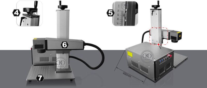 Fiber Laser Marking Marker for Logo on Metal Plastic