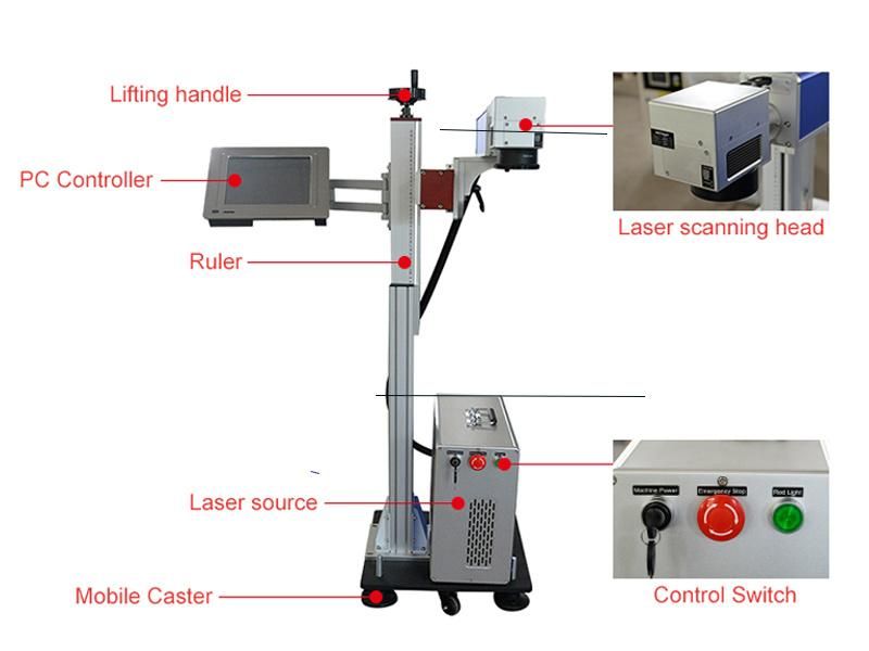 Portable Mini Fiber Laser Marking Machine for Silver Gold Metal