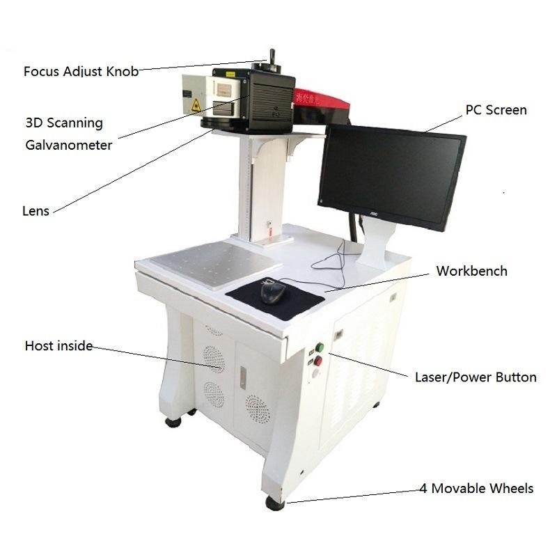 Large Range 3D Laser Marking Machine Metal and Nonmetal Engraving Machine CO2 Laser Engraving Machine