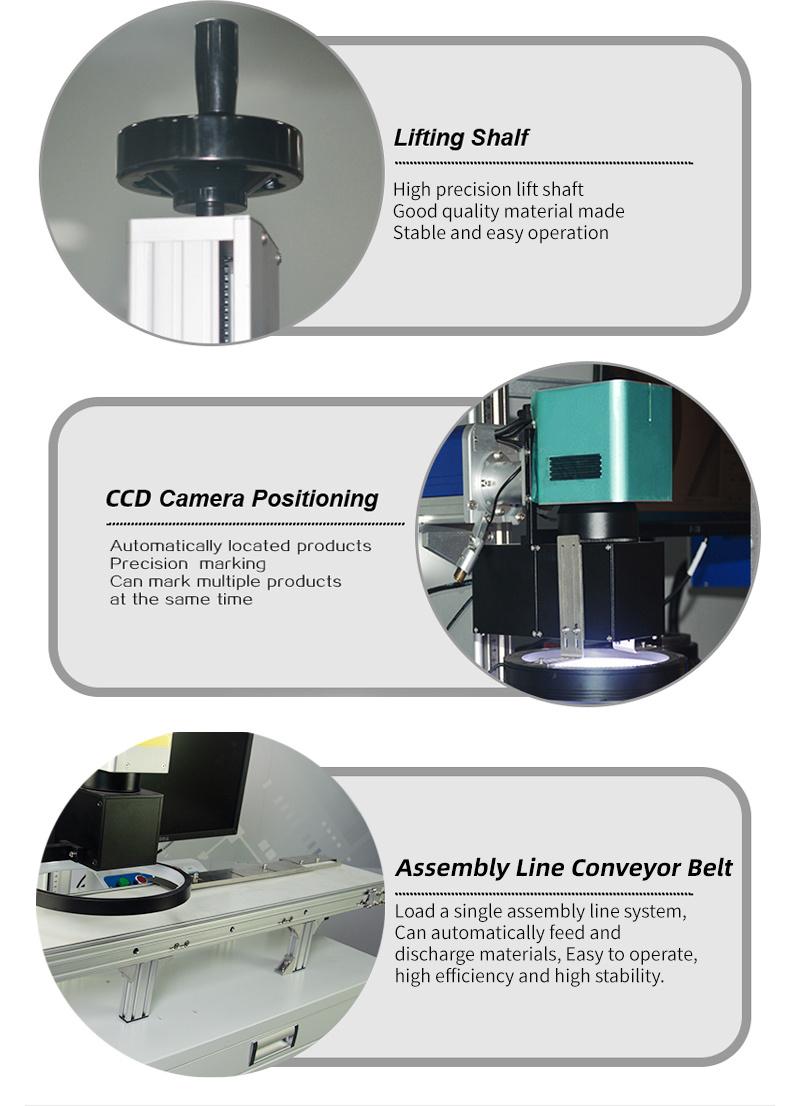 Effective Working High Speed Conveyor Belt Metal Fiber Laser Marking Machine 20W Price