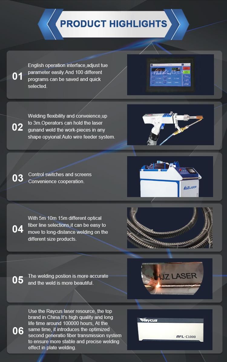 Hjz Handheld Fiber Laser Welding Machine for Stainless Steel Soldering