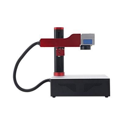 Static Logo Laser Marker on PVC Cards Desktop Fiber Laser Engraver Marking Machine for Metal