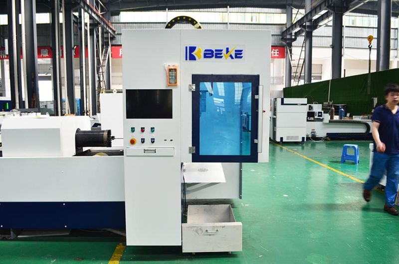 Beke Best Selling 6000mm Length Closed Type Tube Pipe CNC Fiber Laser Cutting Machine