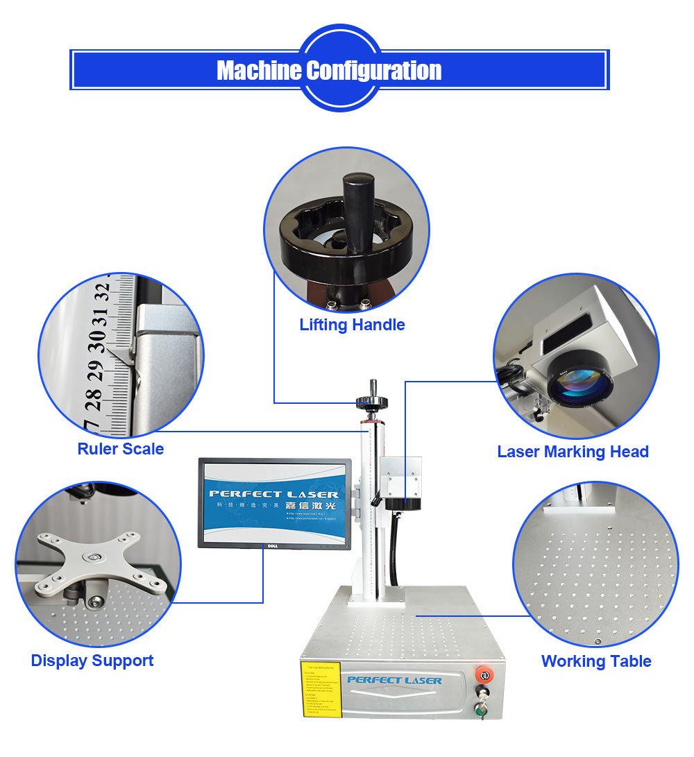20W Aluminium Metal Jewelry Steel Fiber Laser Engraving Machine