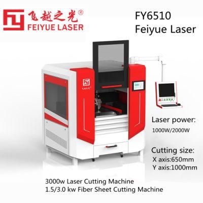 Fy6510 Cutting Machine Laser Feiyue Equipment Cutter Fiber Sheet Cutting Machine Aluminum 1.5 Kw Fiber Laser 1500W 3000W Laser Cutting Machine