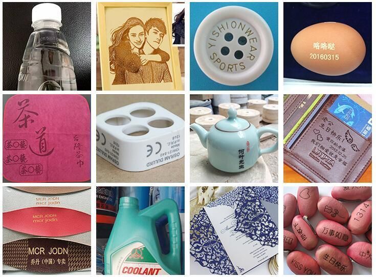 30W Online CO2 Laser Marking Machine for Textile Logo PU Wood