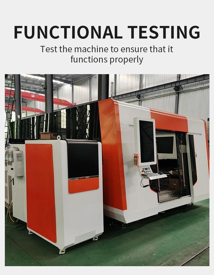 Previously 6015model 4000W Fiber CNC Laser Cutting Equipment with Closed Type Exchange Worktable Equipment for Industrial Use