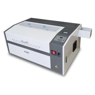 Mini Desktop 50W 60W 3050 CO2 Laser Engraving Machine for Pet Tag with CE FDA