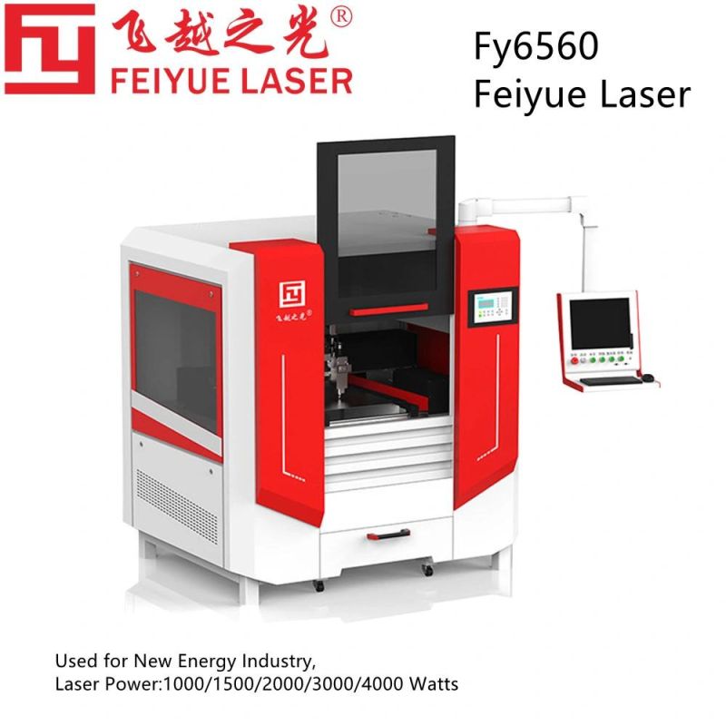 Fy6560 New Energy Industry Feiyue Laser 1000/2000/3000/4000watts Power Factory Price Stainless Steel Carbon Aluminum Fiber Laser Cutting Machine Laser Cutter