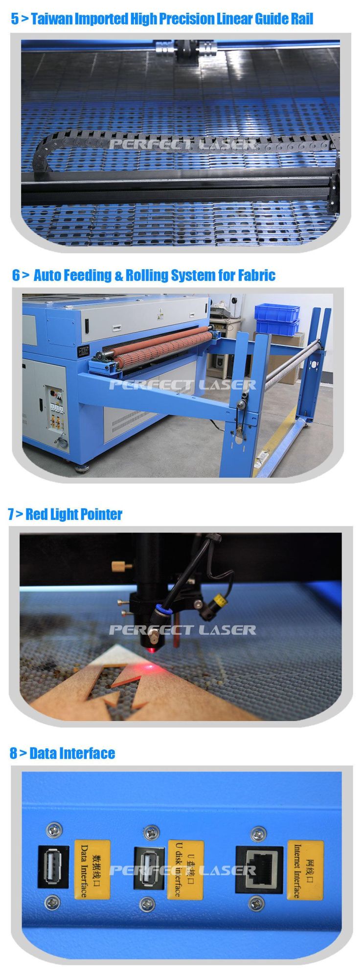 Fabric Leather Cloth Laser Cutting Machine with Auto Feeder