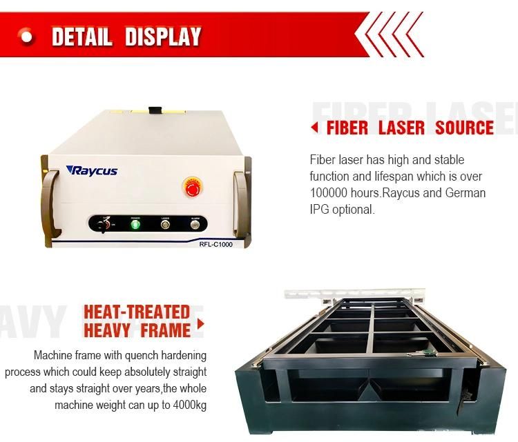 High Efficient 1000W 2000W Raycus Laser Power CNC Fiber Laser Cutting Machine Ca-1530