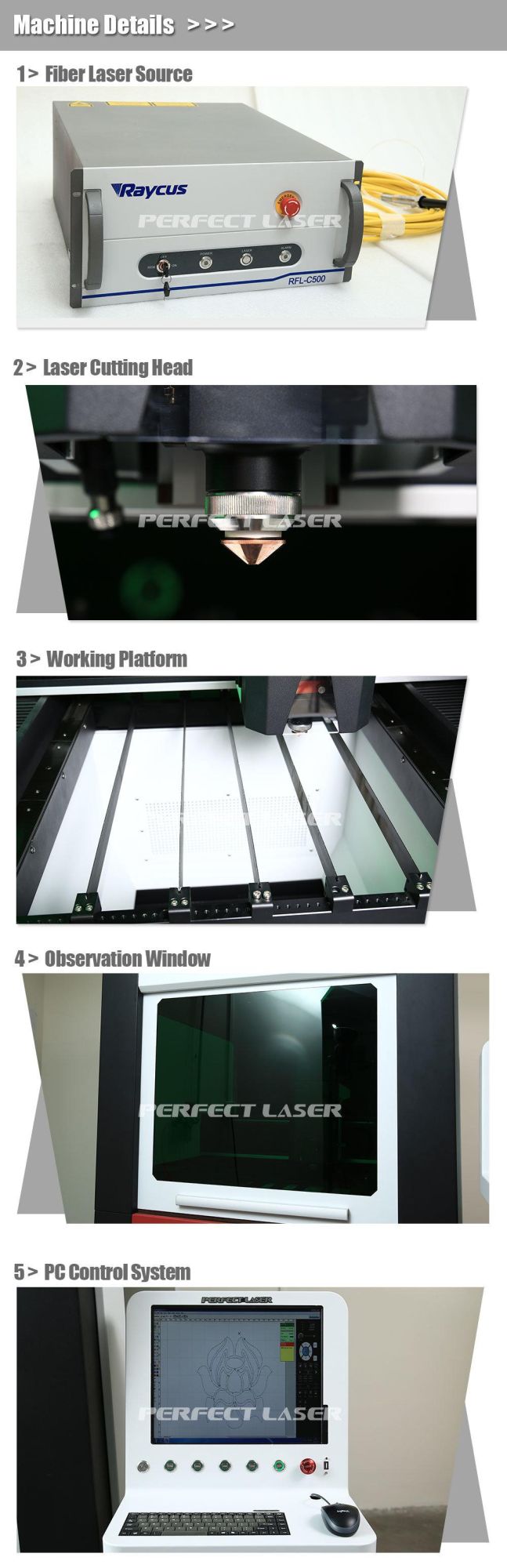 Small Size Metal Stainless Steel Copper Fiber Laser Cutting Machine