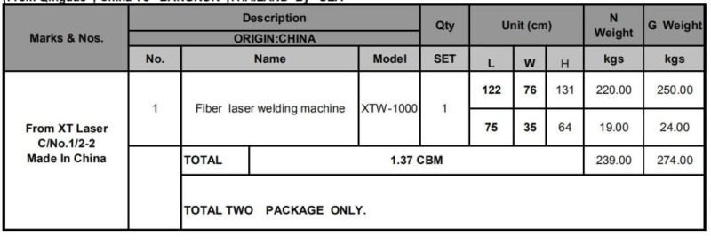 Handheld Portable Raycus Ipg 1000W 1500W 2000W Fiber Laser Welding Machine Laser Welder for Metal Stainless Steel Carbon Steel Aluminum Brass