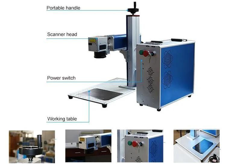 10W 20W Laser Marking Machine for PVC Pipe Plastic Steel