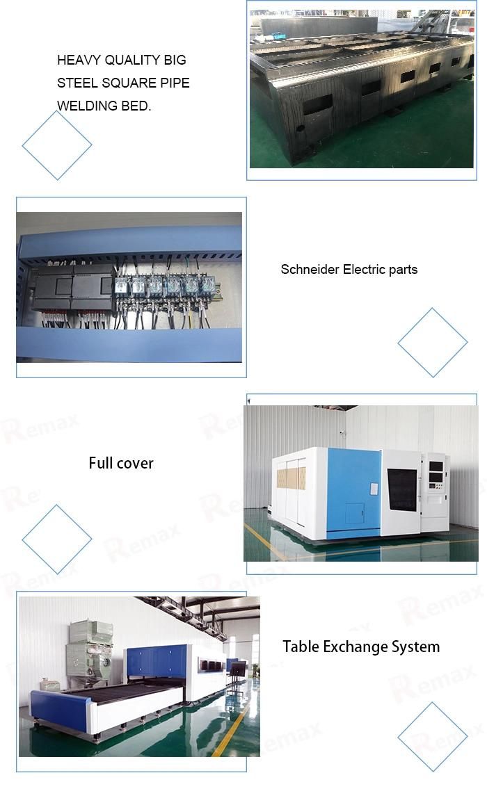 Fiber Laser Cutting Machine for Metal with Full Cover Full Closed Table Changing System Pallet Change