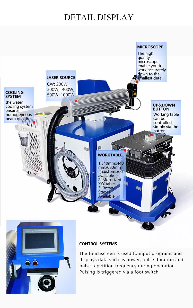 200W Stainless Steel Aluminum Copper Metal 200 Watt Laser Mold Welding Machine