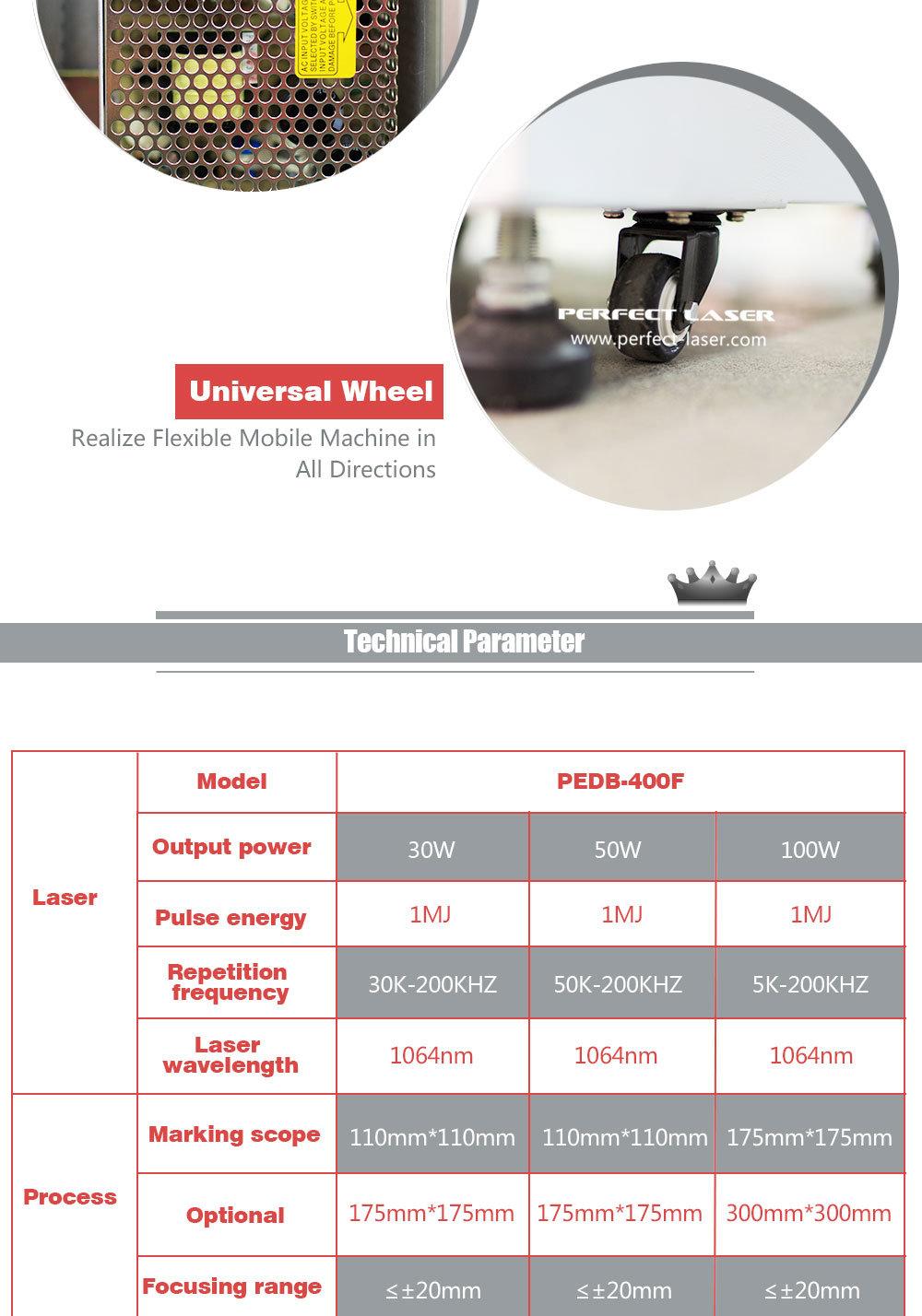 3D Curve Surface Dynamic Focusing Fiber Laser Marking Machine for Metal